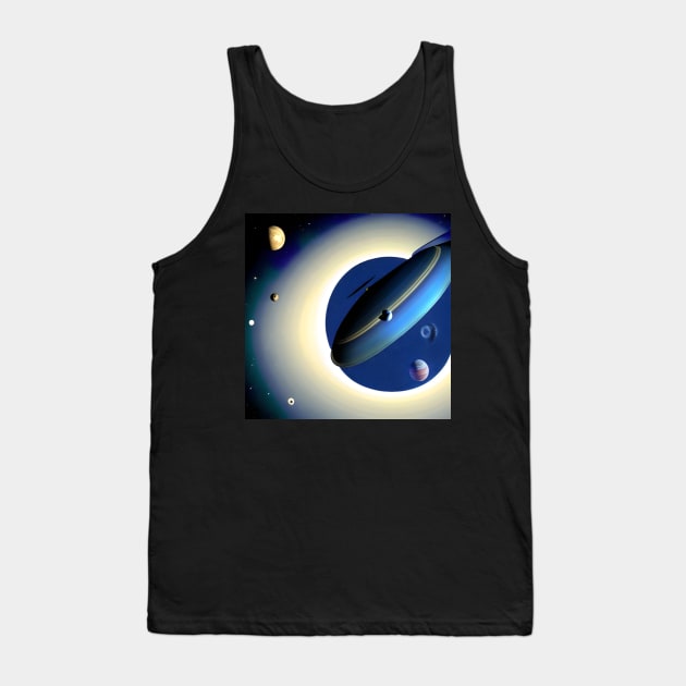 Futuristic Musical Instrument Flying Through Space. Tank Top by Musical Art By Andrew